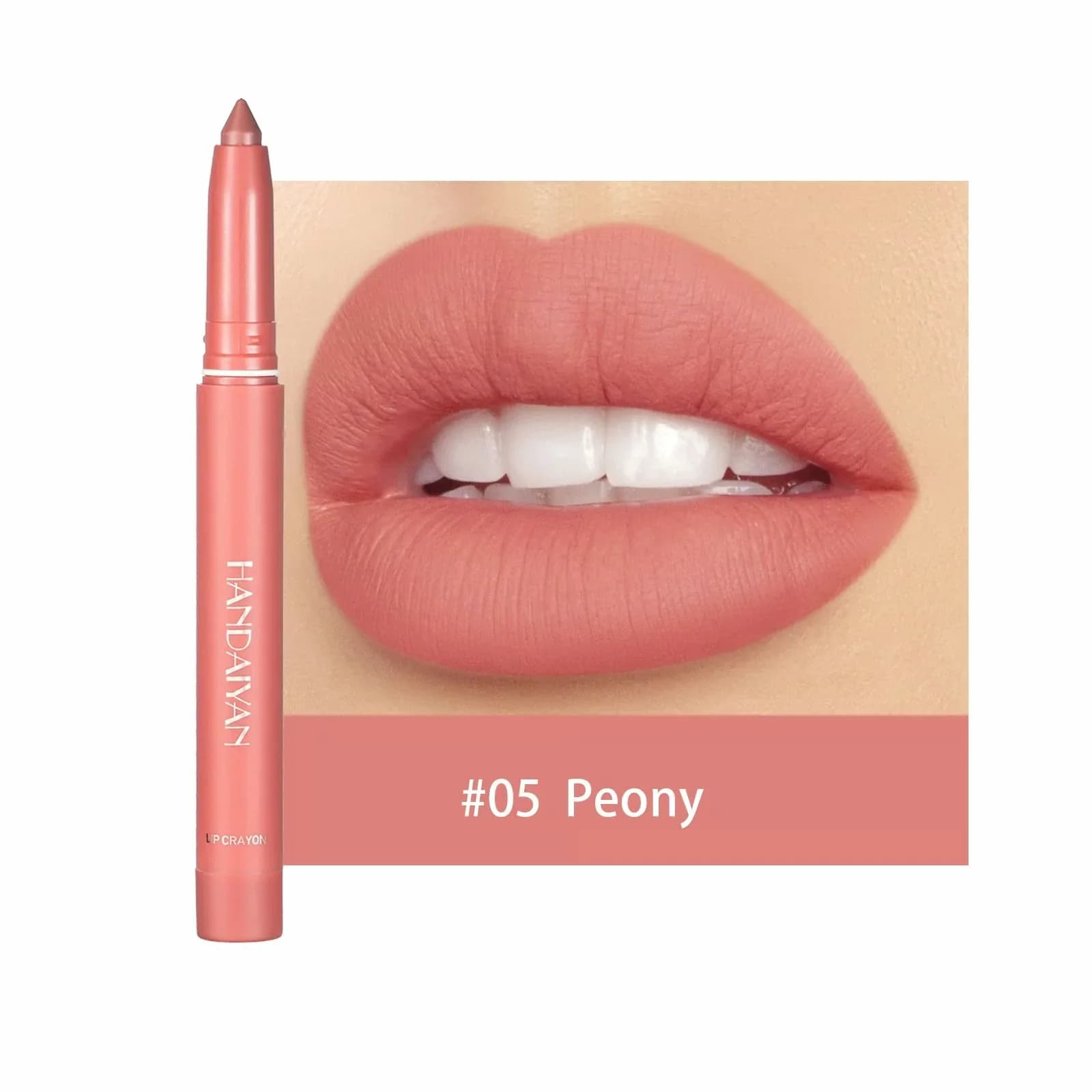 Matte Lipstick Pencil, Rotating & Sharpenable - Apricot - View 7