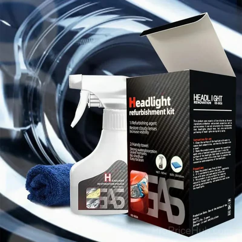 Automotive Headlight Restoration & Crystallization Coating Kit, 180ml - View 1