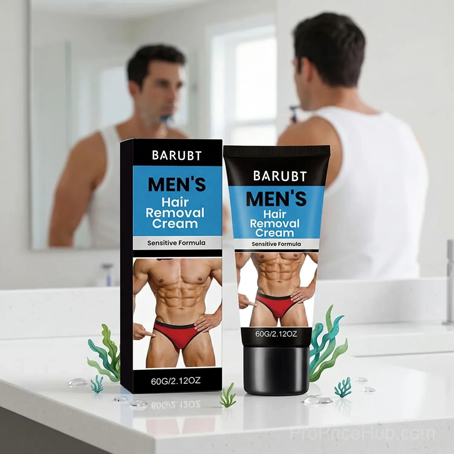 Men's Hair Removal Cream, 1 Count - View 2