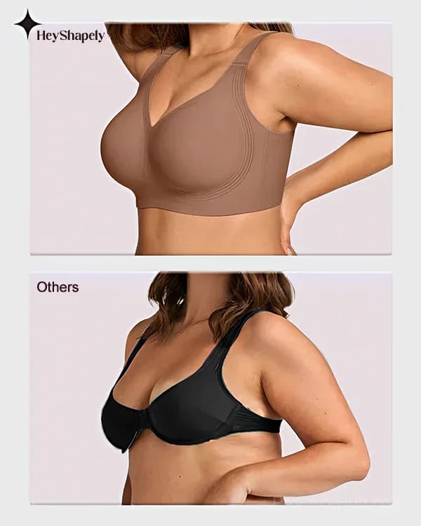Comfortable Wireless Full Coverage Jelly Smoothing Bra - View 10
