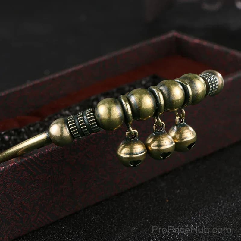 Push-Pull Adjustable Bell Bangle Bracelet - View 3