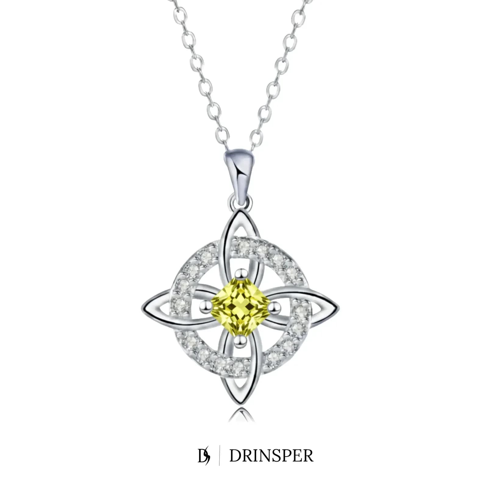 Natural Crystal Witches Knot Necklace – Birthstone Pendant Jewelry - View 9