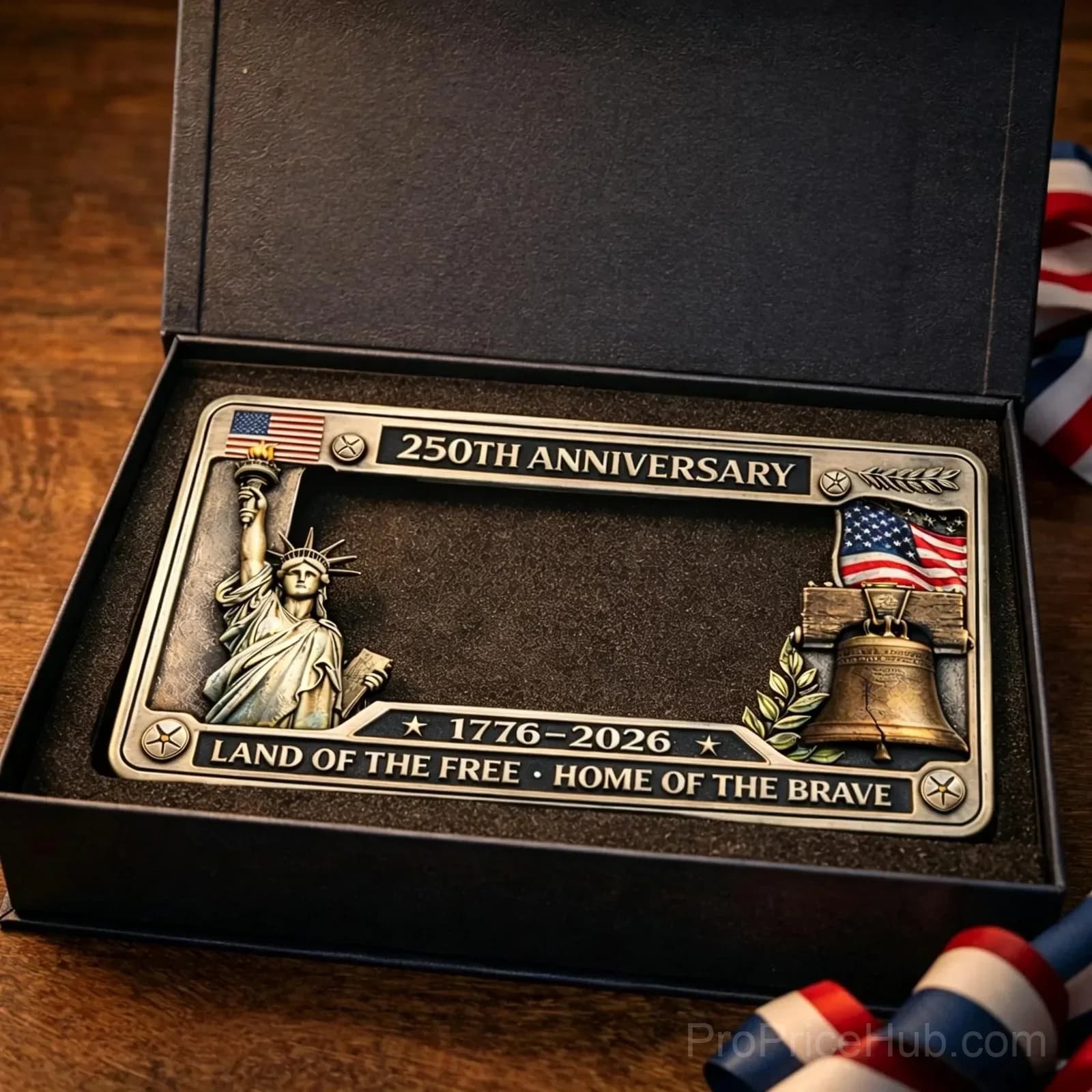 250th Anniversary Commemorative License Plate Frame - View 3