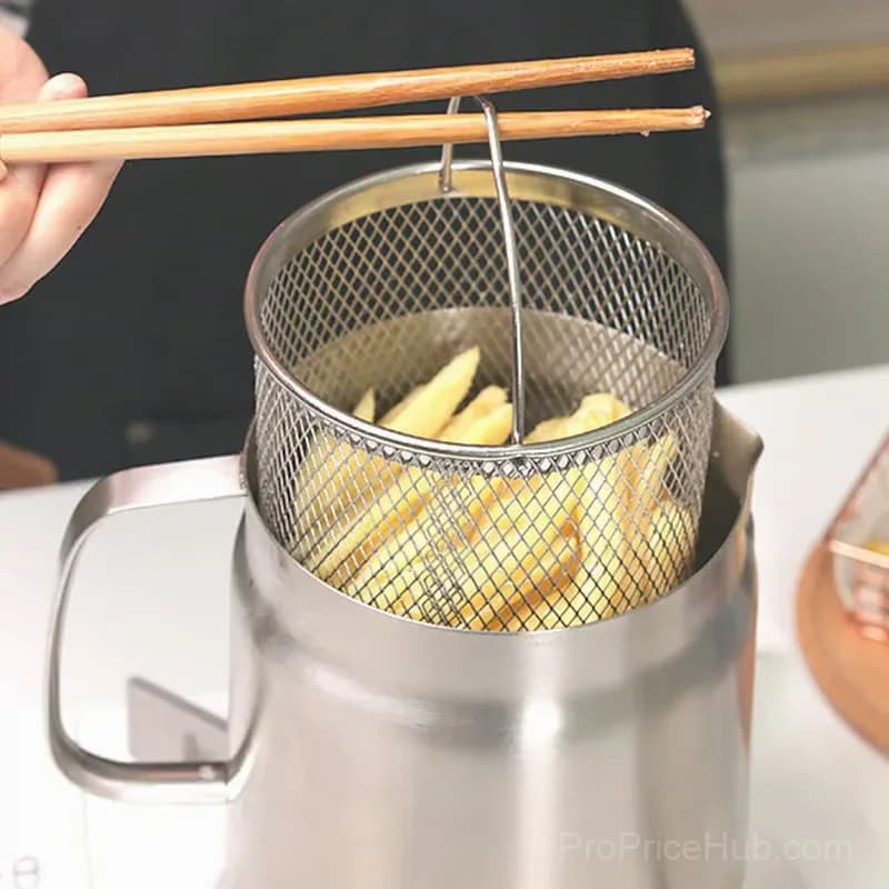1.5L 304 Stainless Steel Oil Filter Pot with Strainer Net - View 4