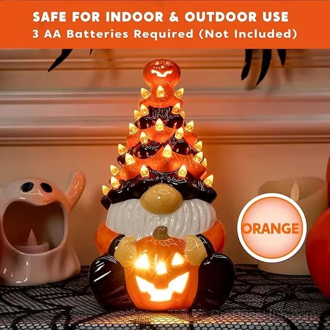 Halloween Lighted Dwarf Decorative Figurine - View 4