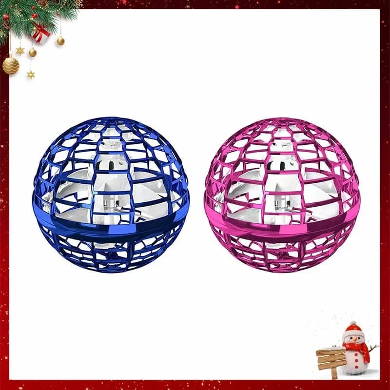 Flying Rotating Hover Ball Toy, Red - View 4