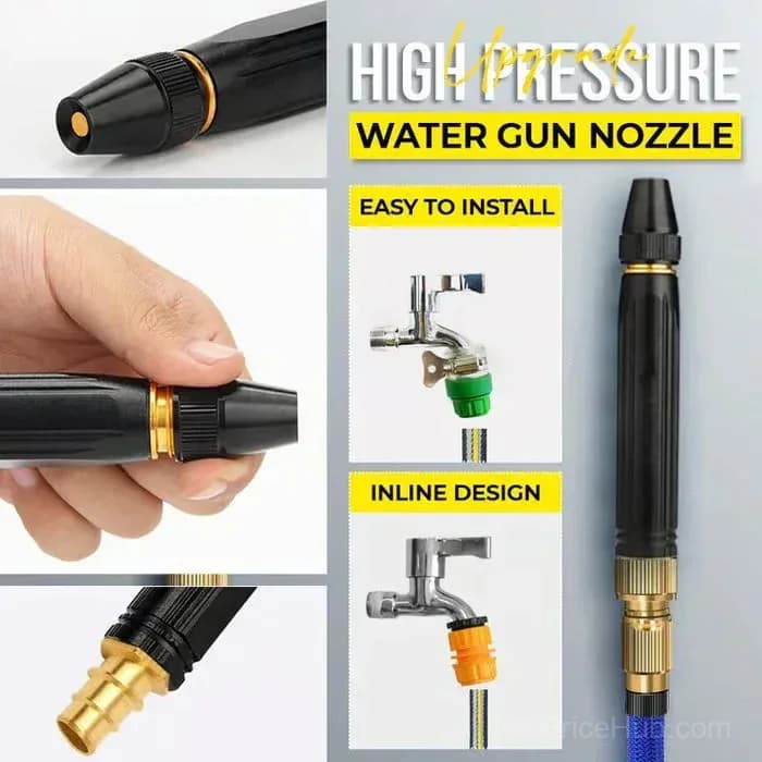 High-Pressure Hose Spray Gun with Brush Attachment - View 4