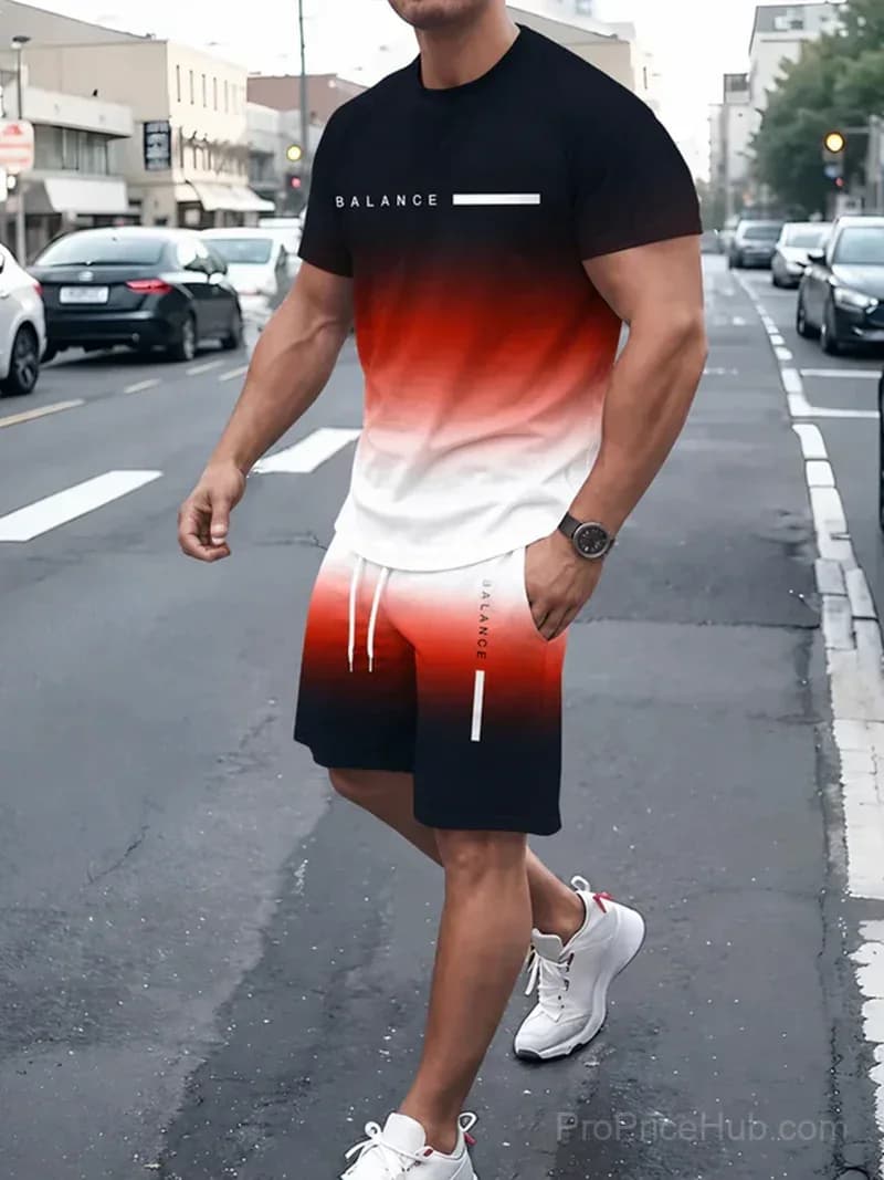 Men's Gradient Fitness 2-Piece Activewear Set - View 8