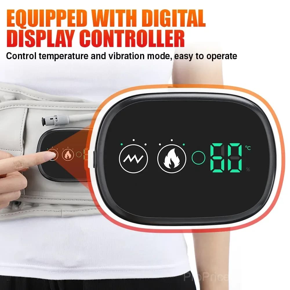 Rechargeable Back Support Belt with Heat, Vibration Massage and Air Columns - View 6