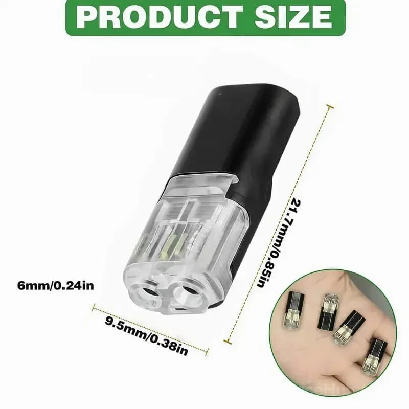 Double-Wire 2-Pin LED Light Strip Plug-in Connector - View 9