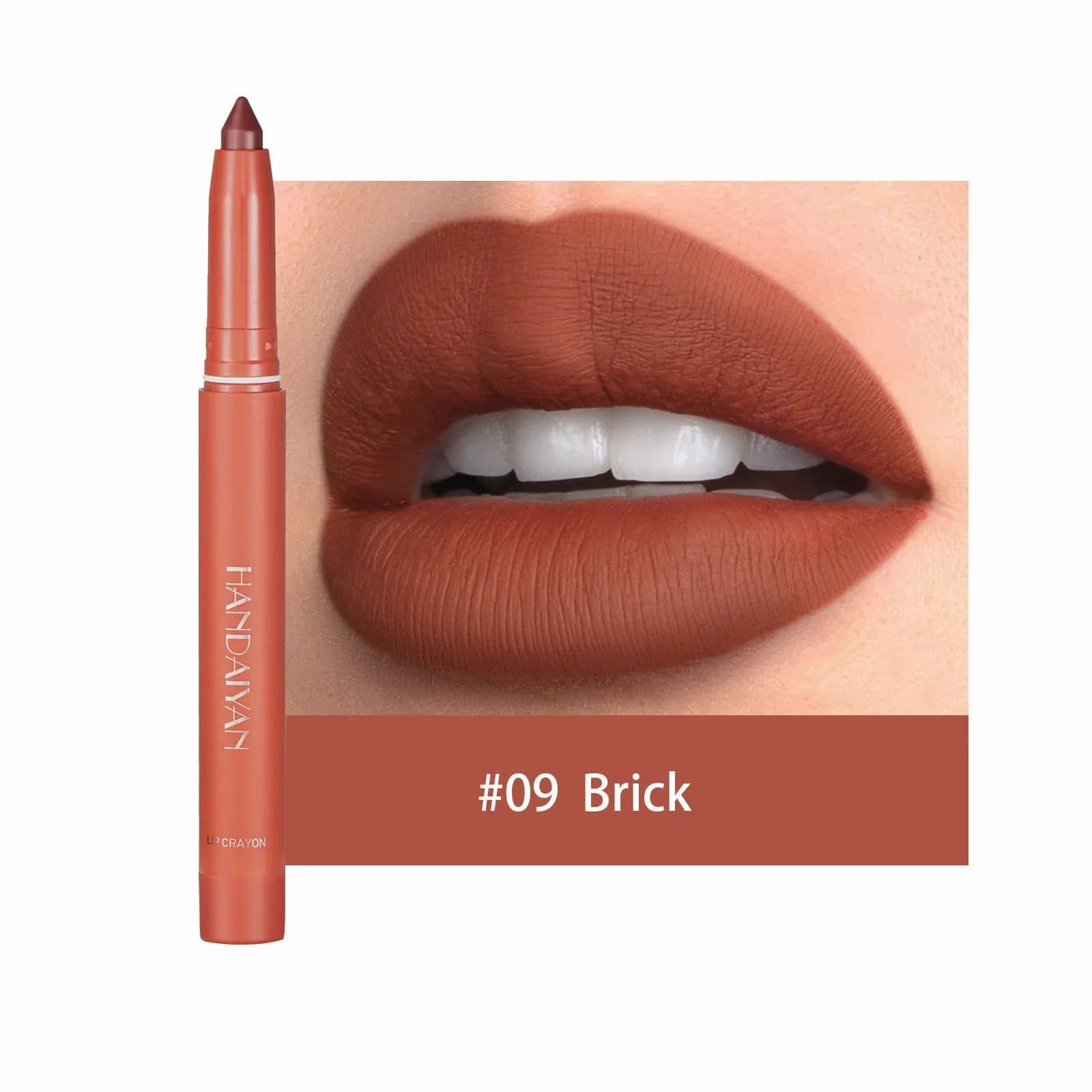Matte Lipstick Pencil, Rotating & Sharpenable - Apricot - View 11