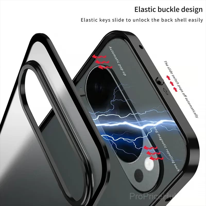 Pixel 10 Magnetic Aluminum Frame Phone Case, Black - View 4