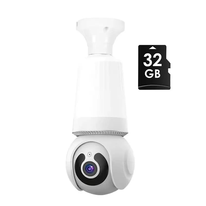 Wireless Smart Bulb Security Camera, Ultra HD, 32GB Card - View 1