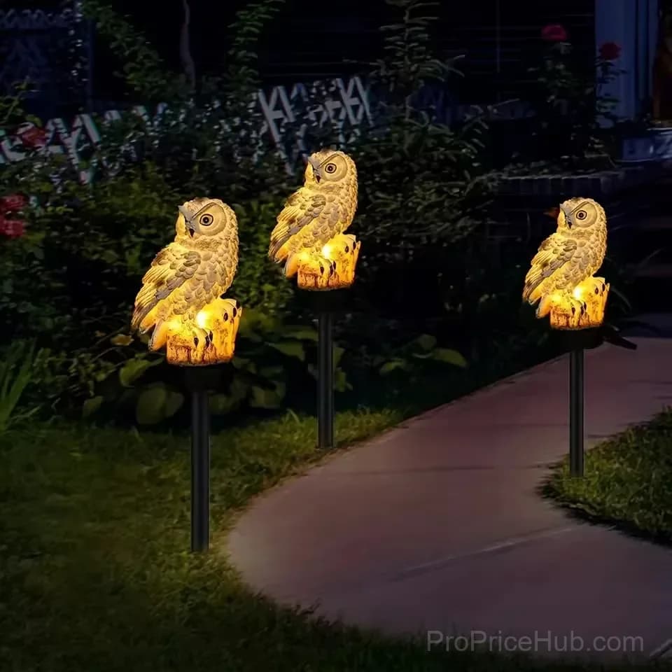 Waterproof Solar Owl Outdoor Decor Light - View 4
