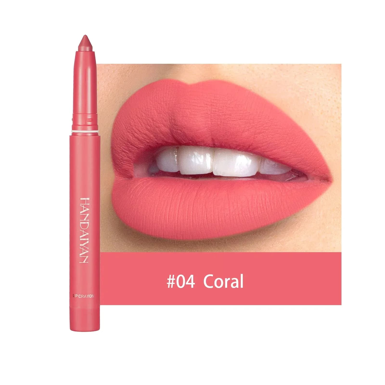 Matte Lipstick Pencil, Rotating & Sharpenable - Apricot - View 6