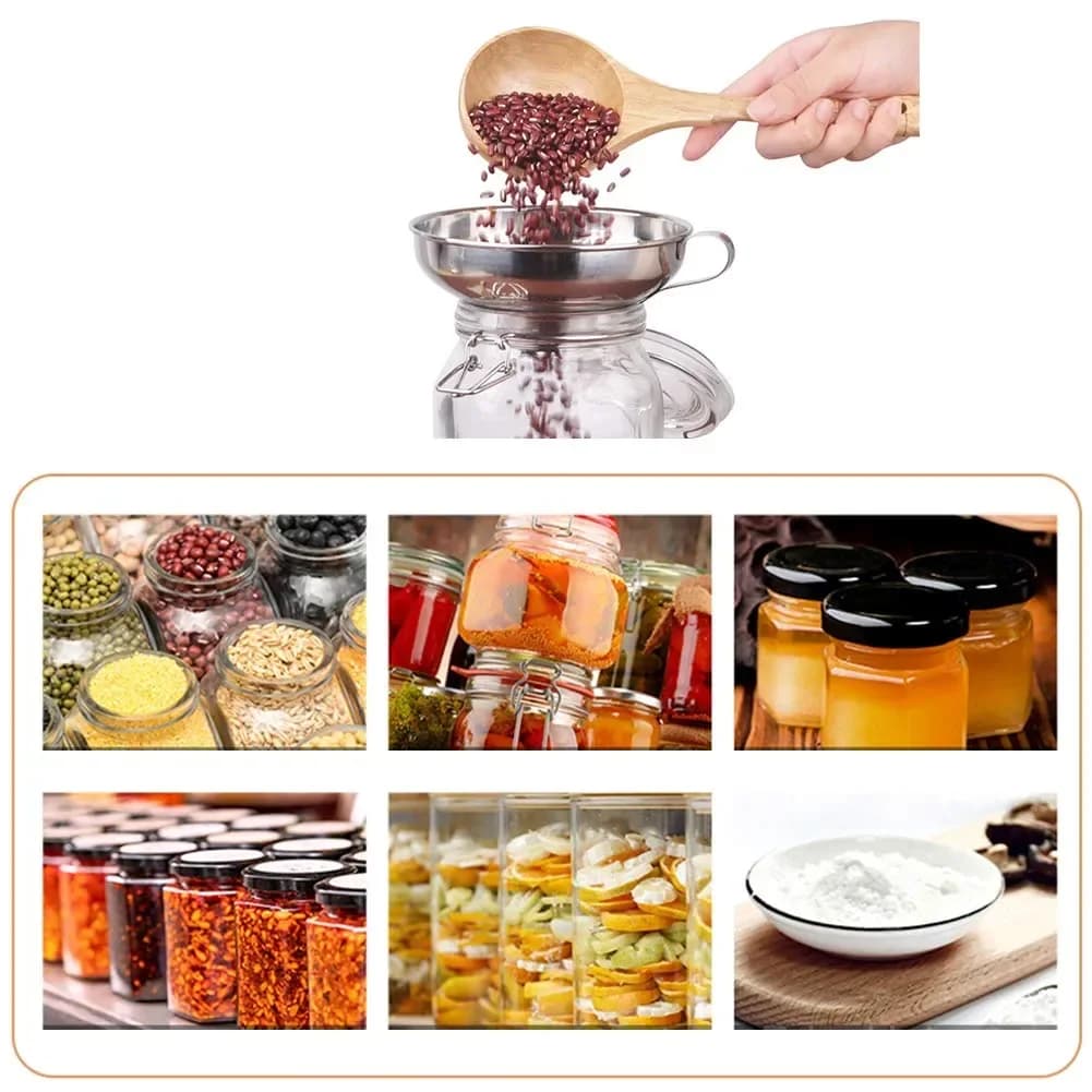 2-Piece Stainless Steel Mason Jar Funnel Set for Wide & Regular Jars - View 4