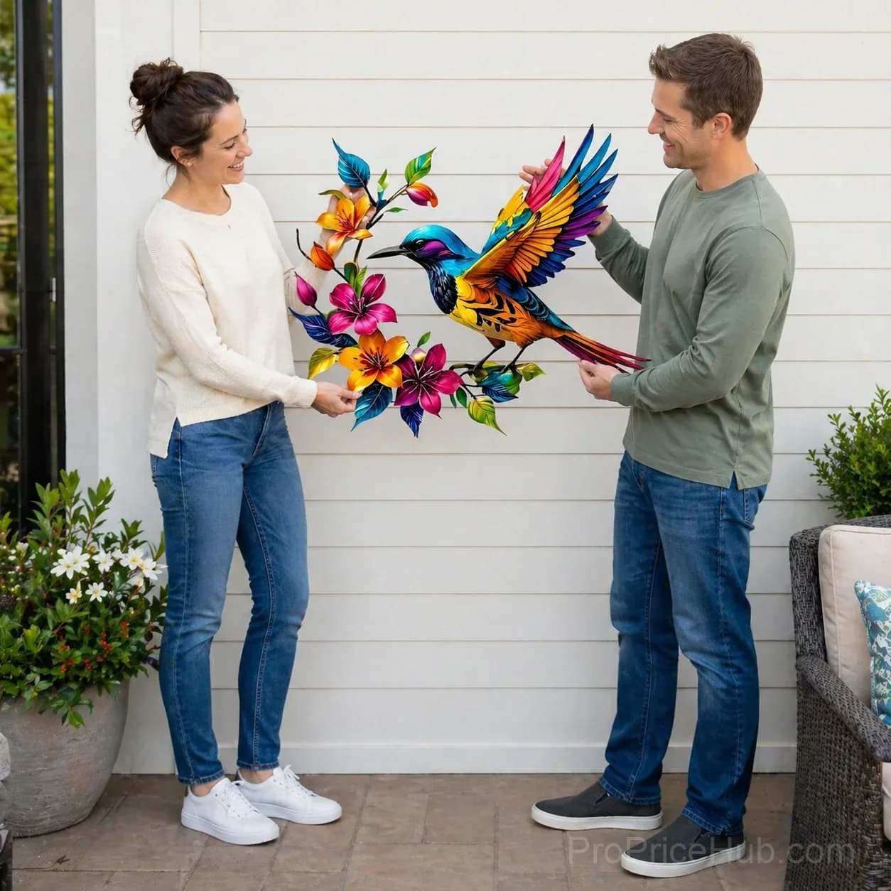 Hummingbird Bloom Metal Wall Art - View 21