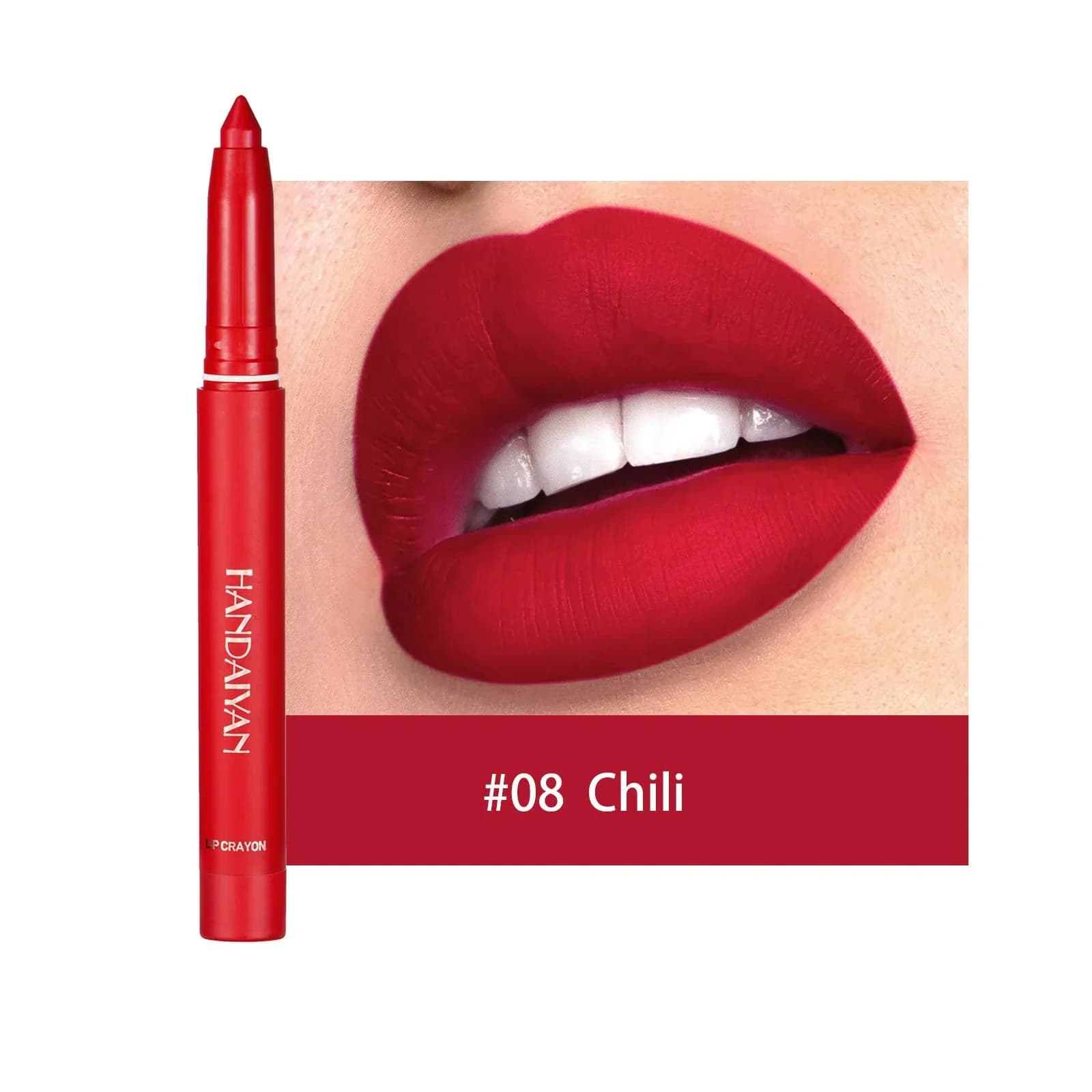 Matte Lipstick Pencil, Rotating & Sharpenable - Apricot - View 10