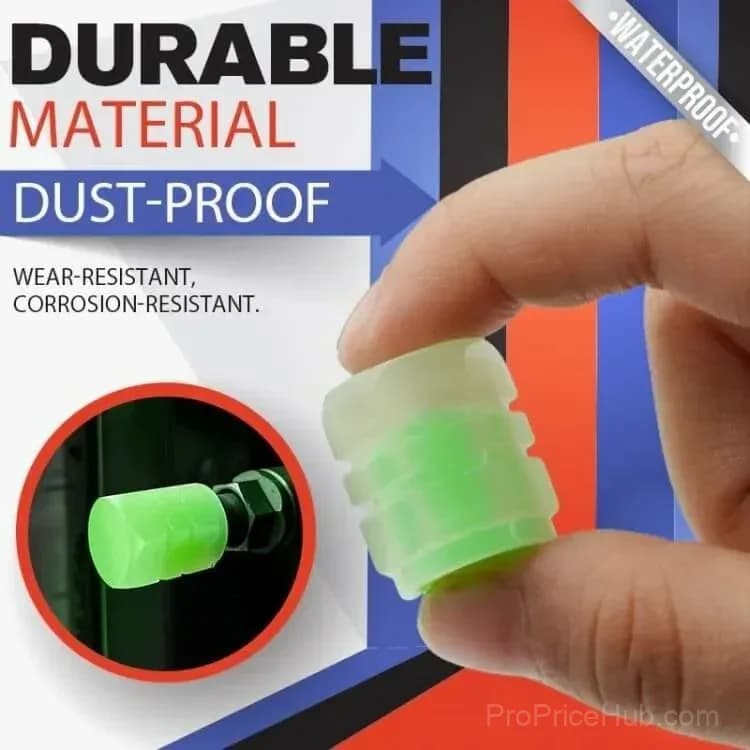 Luminous Tire Valve Stem Caps - Glow in the Dark - View 5