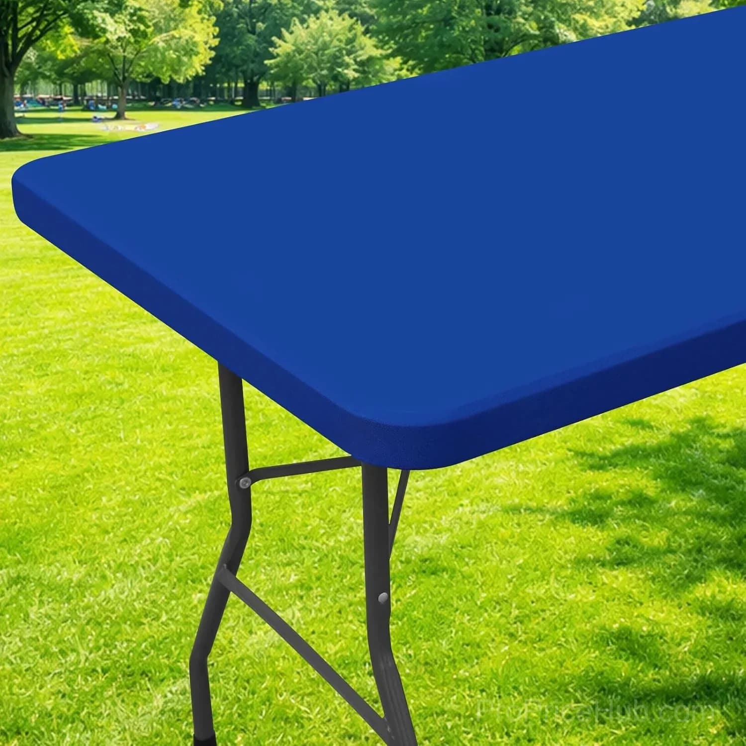 Stretch Fabric Table Top Cap Cover – Elastic Edge, Waterproof, Reusable - View 14