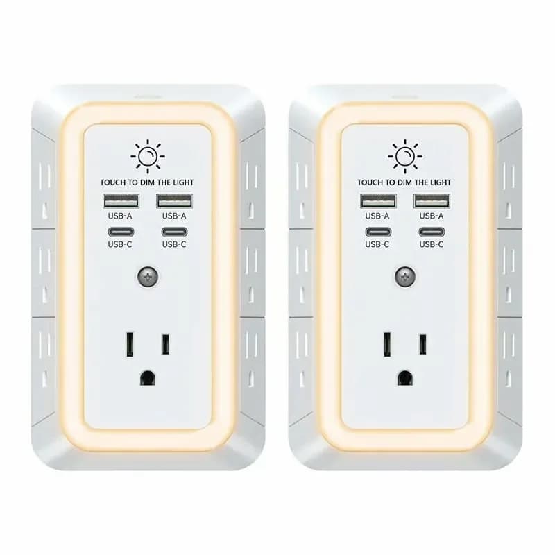 10-in-1 ETL-Certified Surge Protector, 1 Pack - View 2