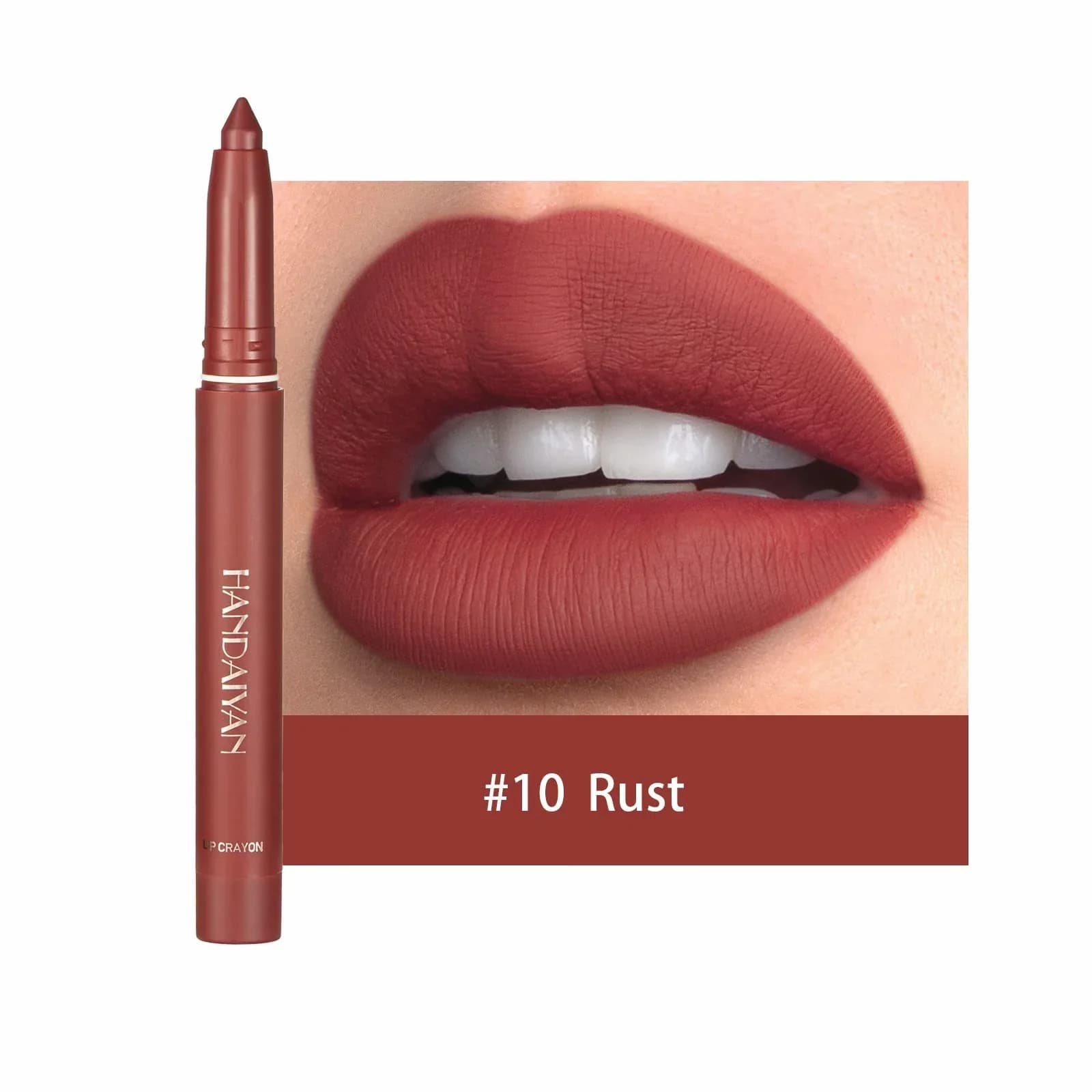 Matte Lipstick Pencil, Rotating & Sharpenable - Apricot - View 12