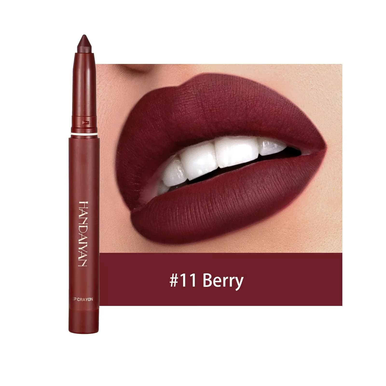 Matte Lipstick Pencil, Rotating & Sharpenable - Apricot - View 13