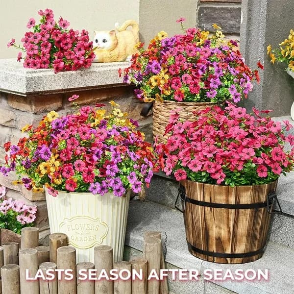Realistic UV-Resistant Outdoor Artificial Flowers – Zero Maintenance - View 3