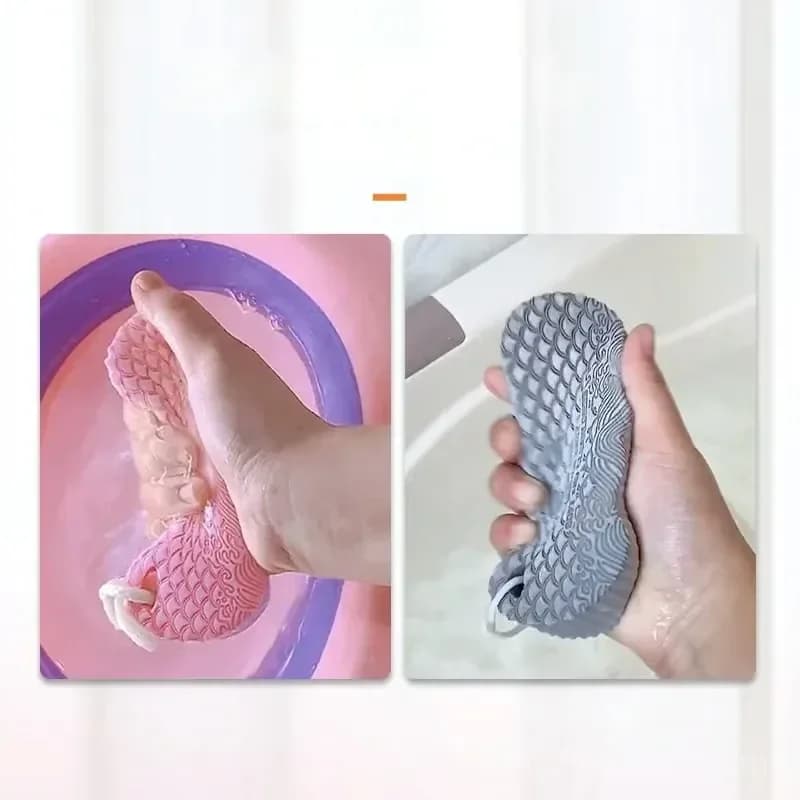Exfoliating Bath Sponge - Body Scrubber - View 10