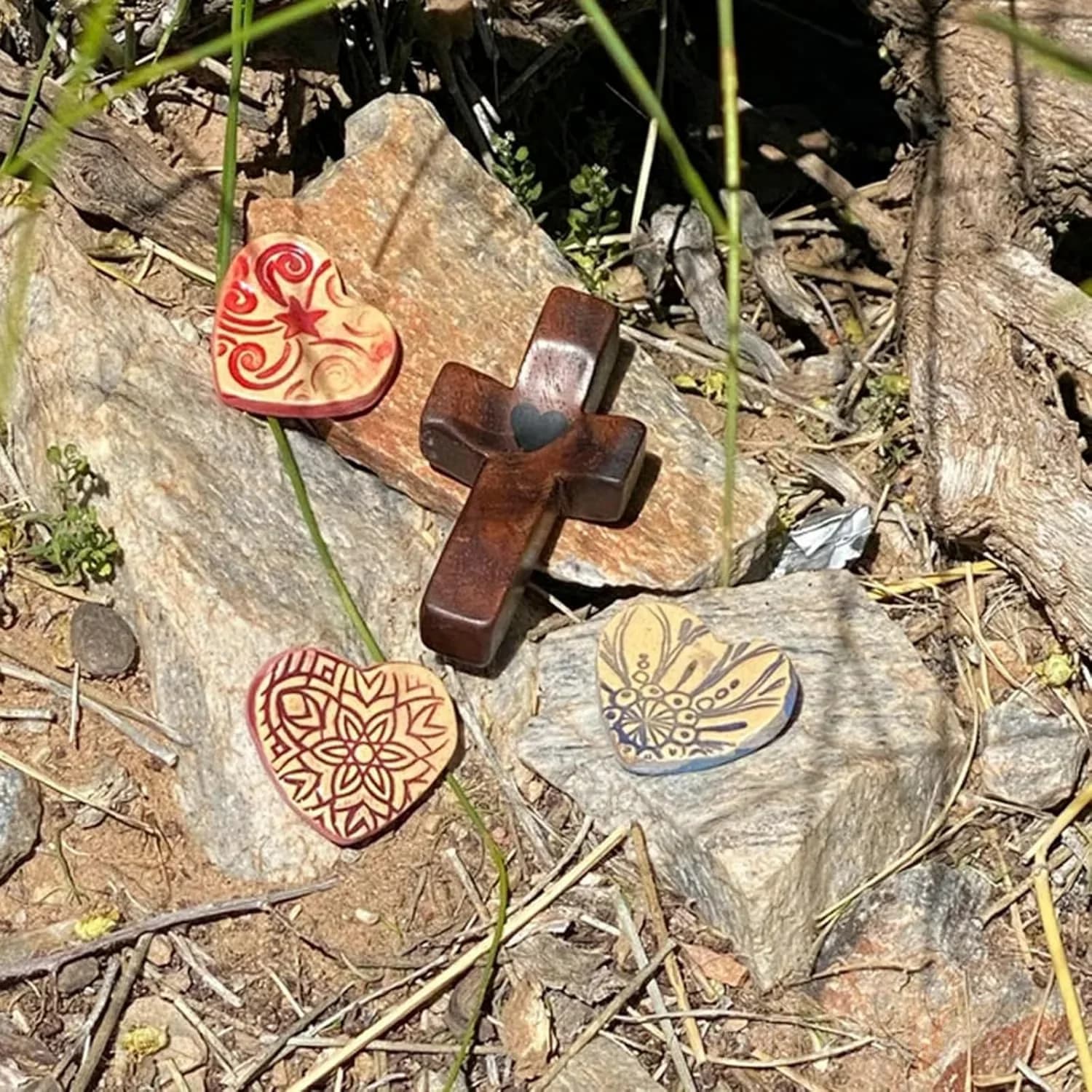 Cross My Heart Amen Encouragement Keychain Charm - View 7