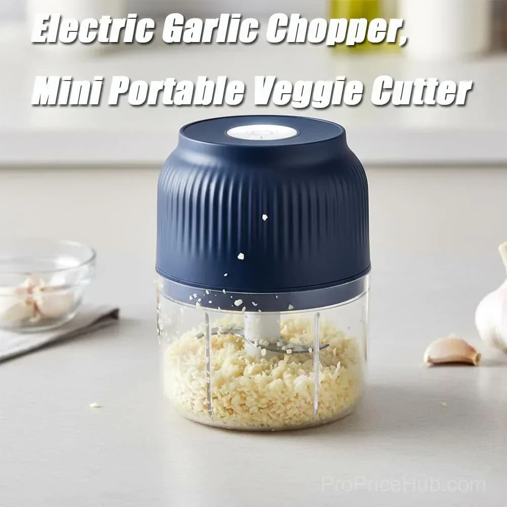 Electric Garlic Chopper - Mini Portable Veggie Cutter - View 4
