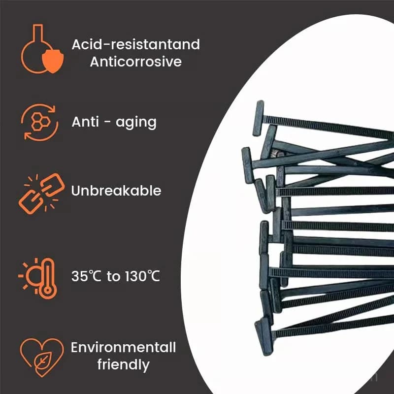 Universal Nylon Cable Tie Buckle 20-Pack for Vehicles - View 2