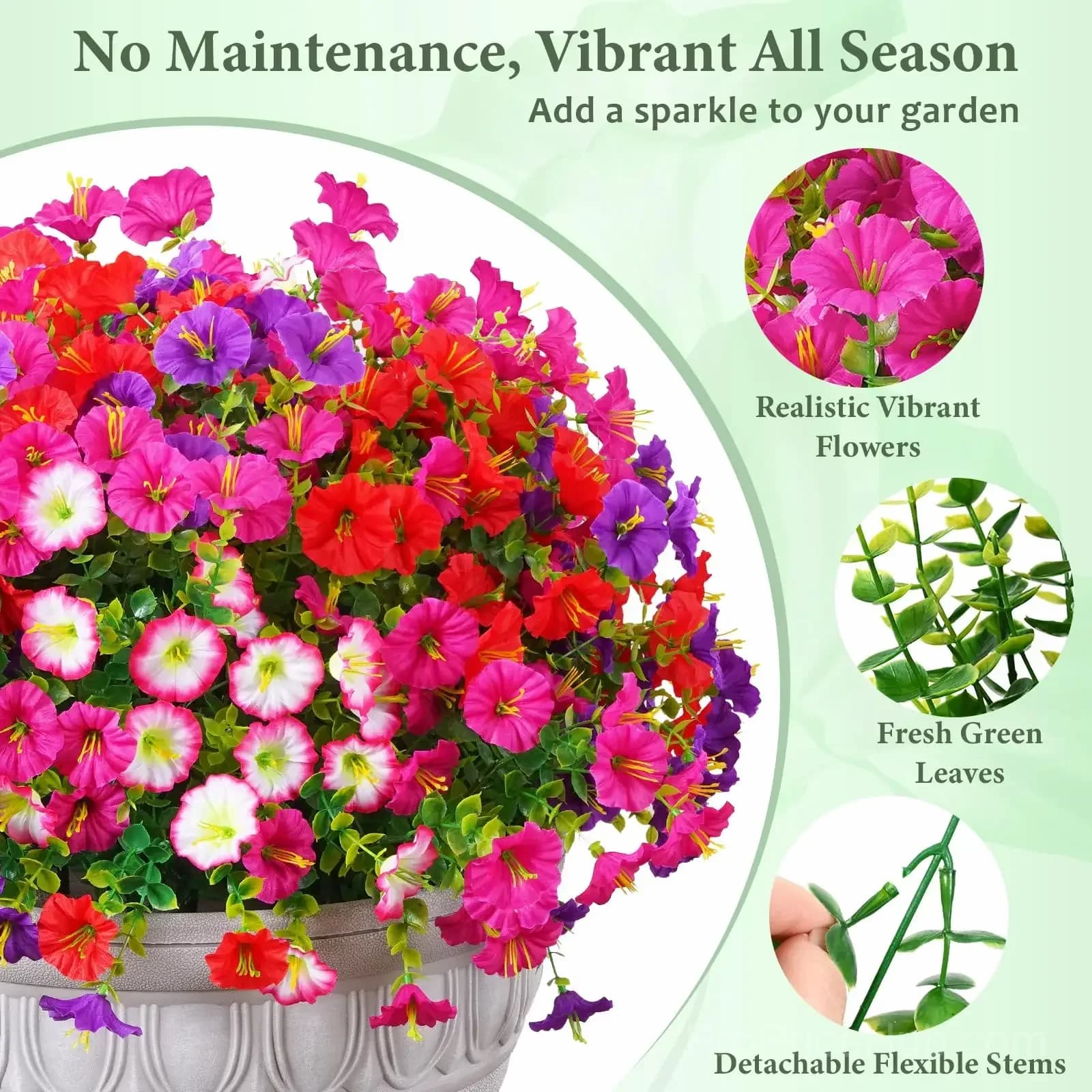 UV Resistant Artificial Petunia Flowers - View 18