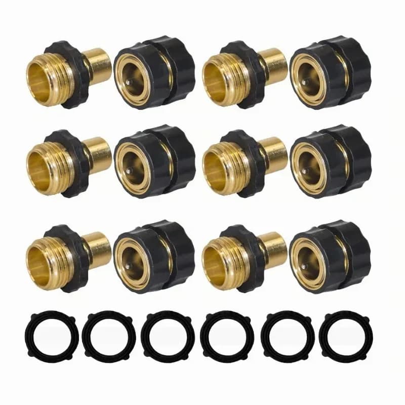 Hourleey Garden Hose Quick Connectors, 2 Sets Male & Female - View 9