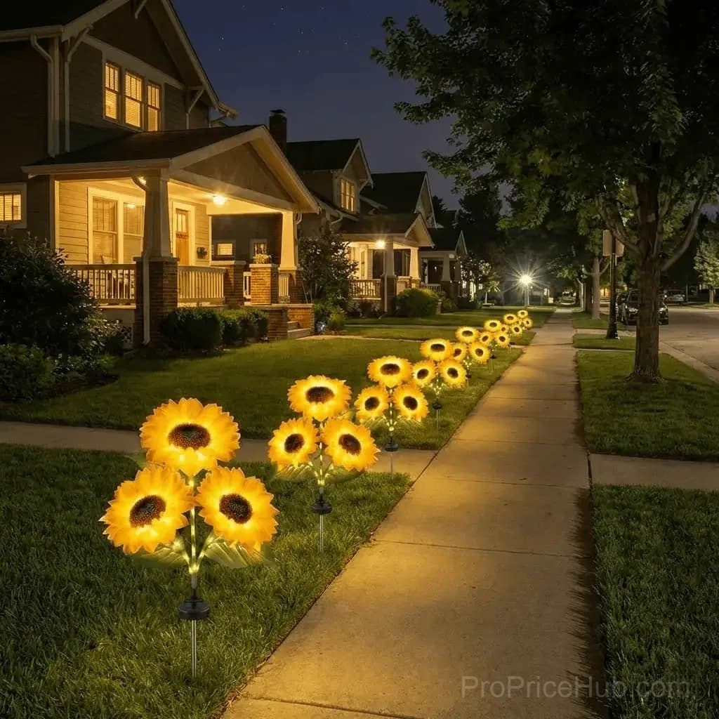 Outdoor Solar LED Sunflower Garden Lights - View 9