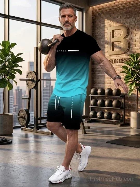 Men's Gradient Fitness 2-Piece Activewear Set - View 2