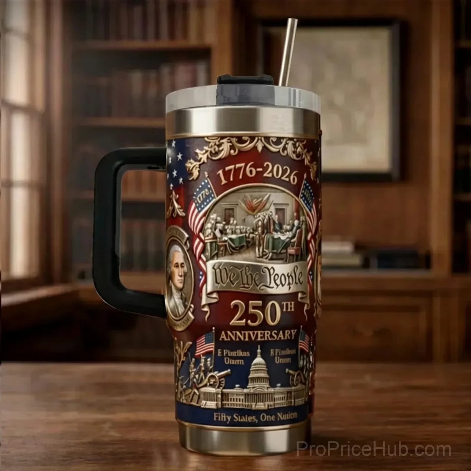 U.S. 250th Anniversary Commemorative Travel Tumbler 1776-2026 - View 1