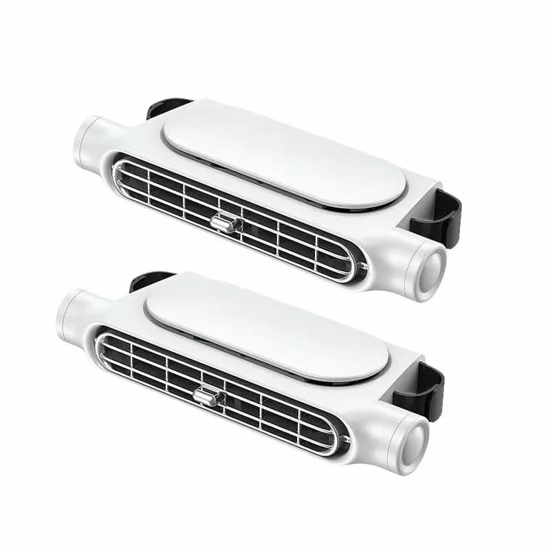 White Car Seat Cooling Fan for Vehicle Interior - View 4
