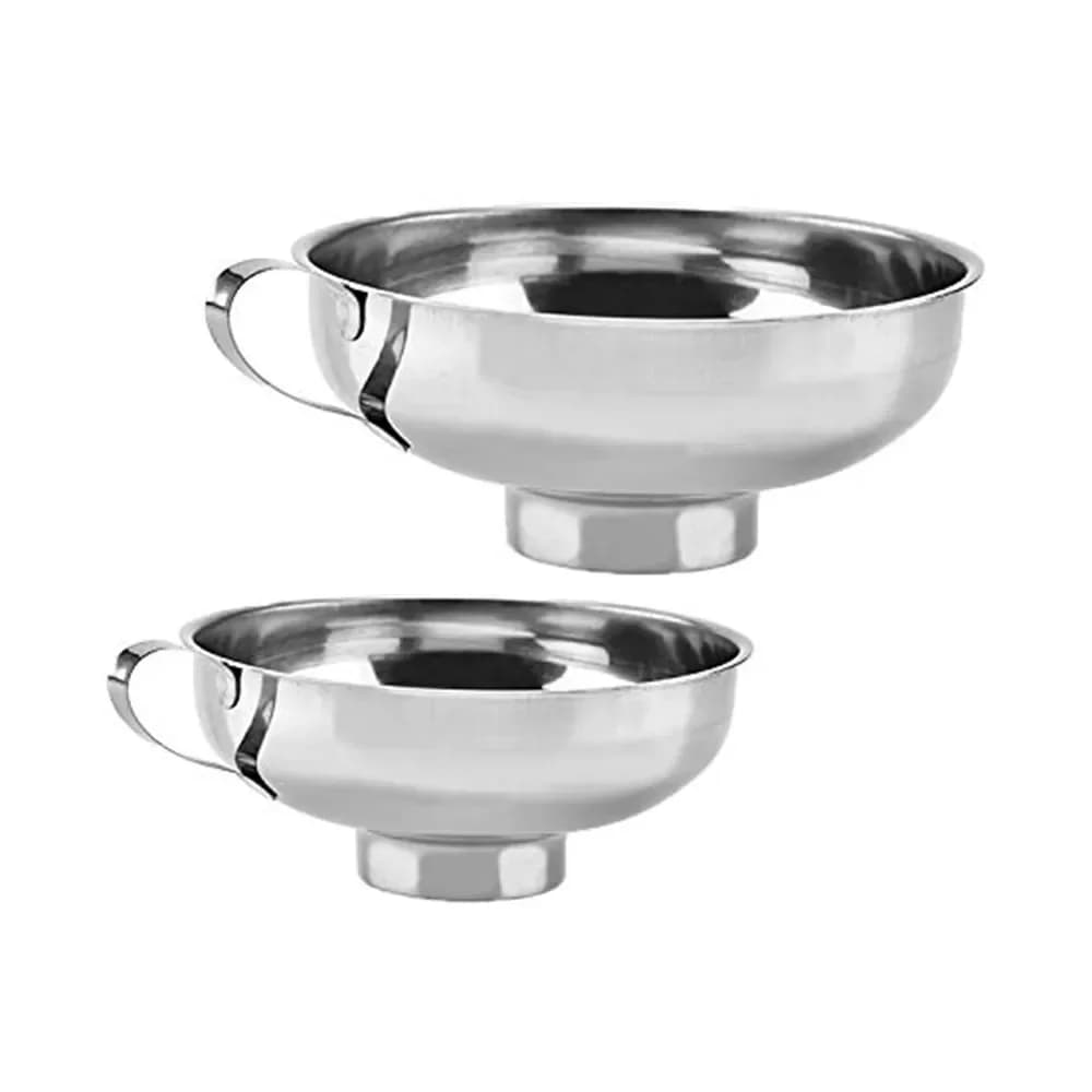 2-Piece Stainless Steel Mason Jar Funnel Set for Wide & Regular Jars - View 1