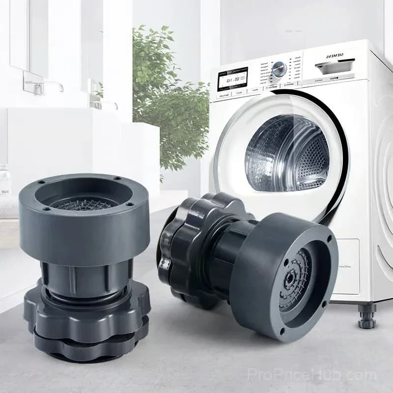 4-Piece Height-Adjustable Washing Machine Stand Set - View 1