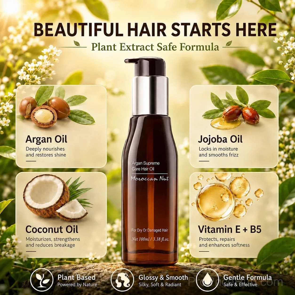 Intense Repair Hair Oil for Dry Hair & Frizz Control - View 2