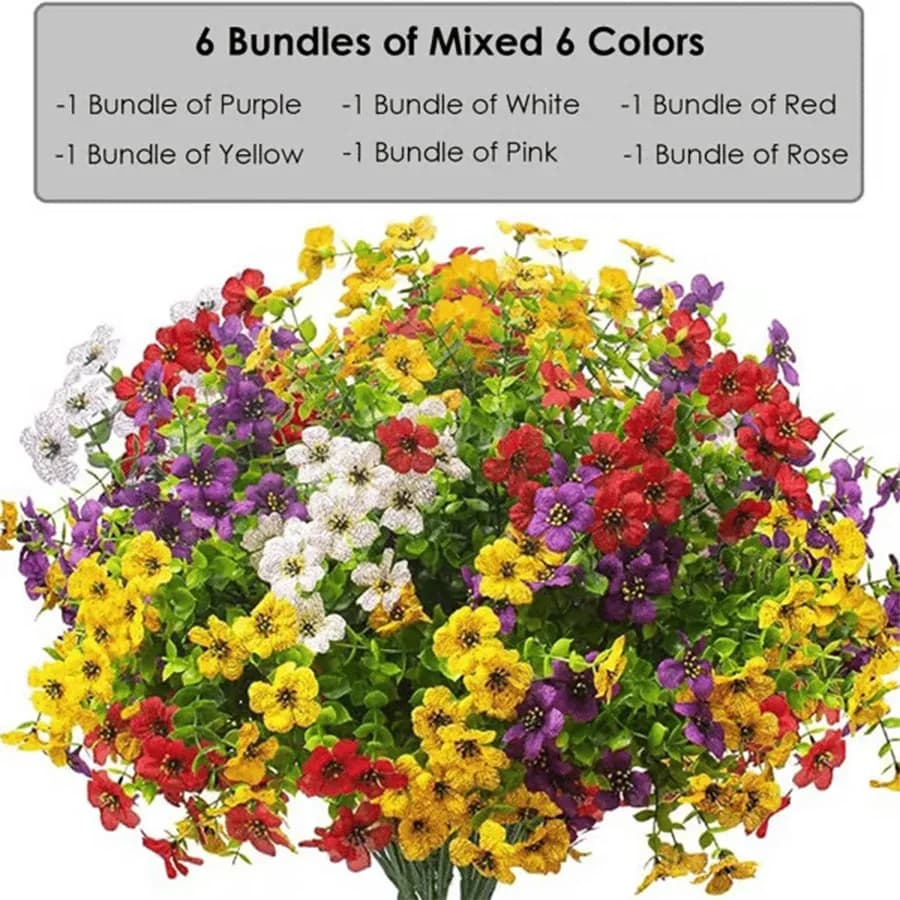 Realistic UV-Resistant Outdoor Artificial Flowers – Zero Maintenance - View 10