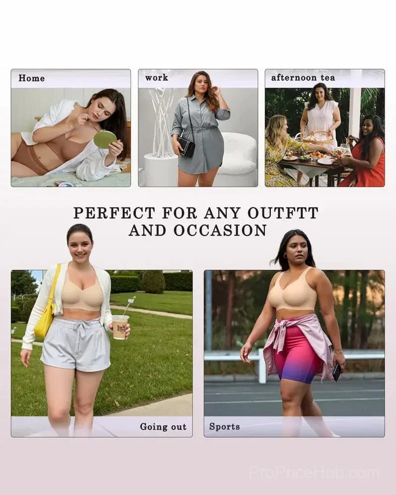 Comfortable Wireless Full Coverage Jelly Smoothing Bra - View 11