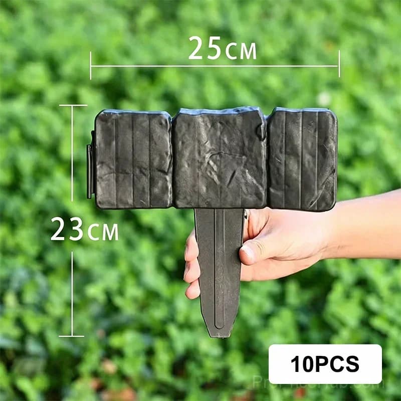 Simulated Stone Garden Fence Decorative Border - View 12
