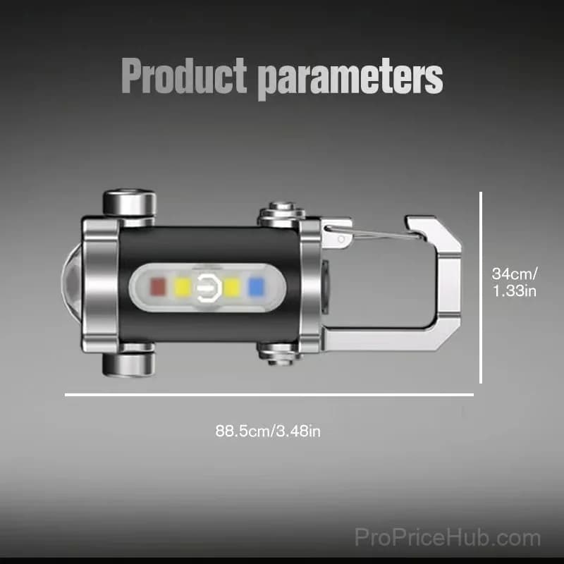 Portable Rechargeable LED Keychain Flashlight, 2-Pack - View 9