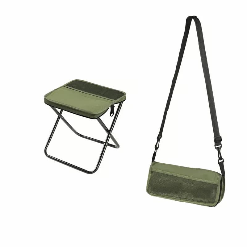 Foldable Backpack Stool, Khaki, Small - View 6