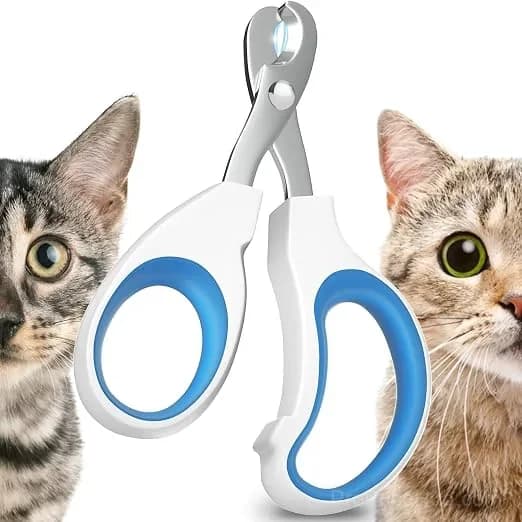 Cat nail clippers, made of stainless steel, suitable for small pets such as cats, rabbits, and dogs. - View 1