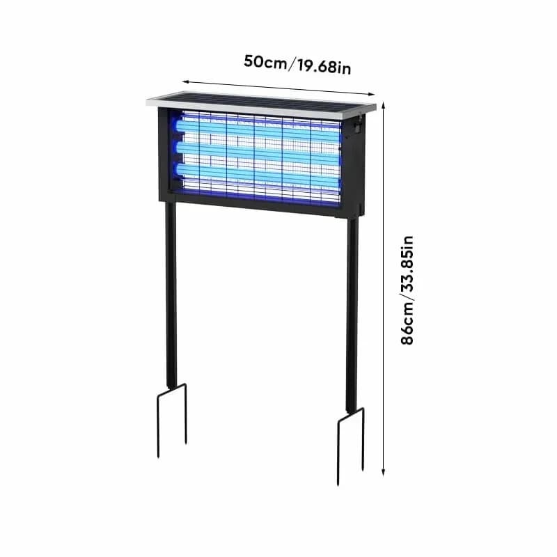 Solar-Powered Outdoor Bug Zapper with 2 Bulbs, Standard Model - View 2