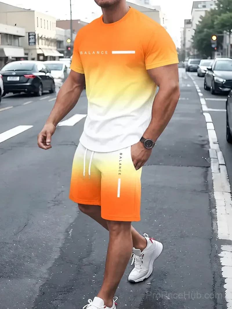 Men's Gradient Fitness 2-Piece Activewear Set - View 9