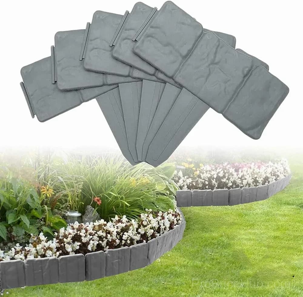 Interlocking Stone-Effect Garden Edging - View 2